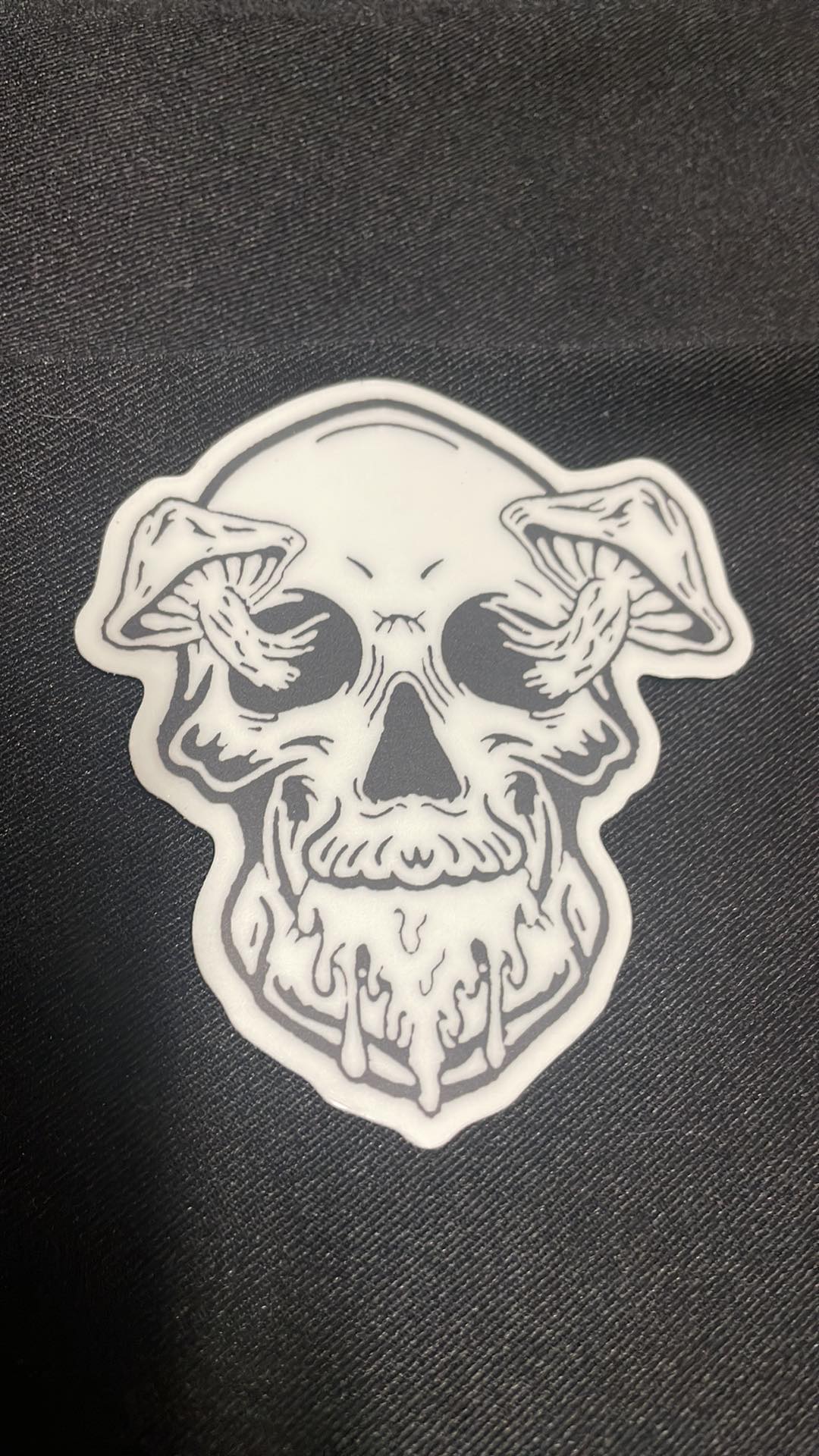 Glow-in-dark Skull Sticker (Mushroom Nerds original design)