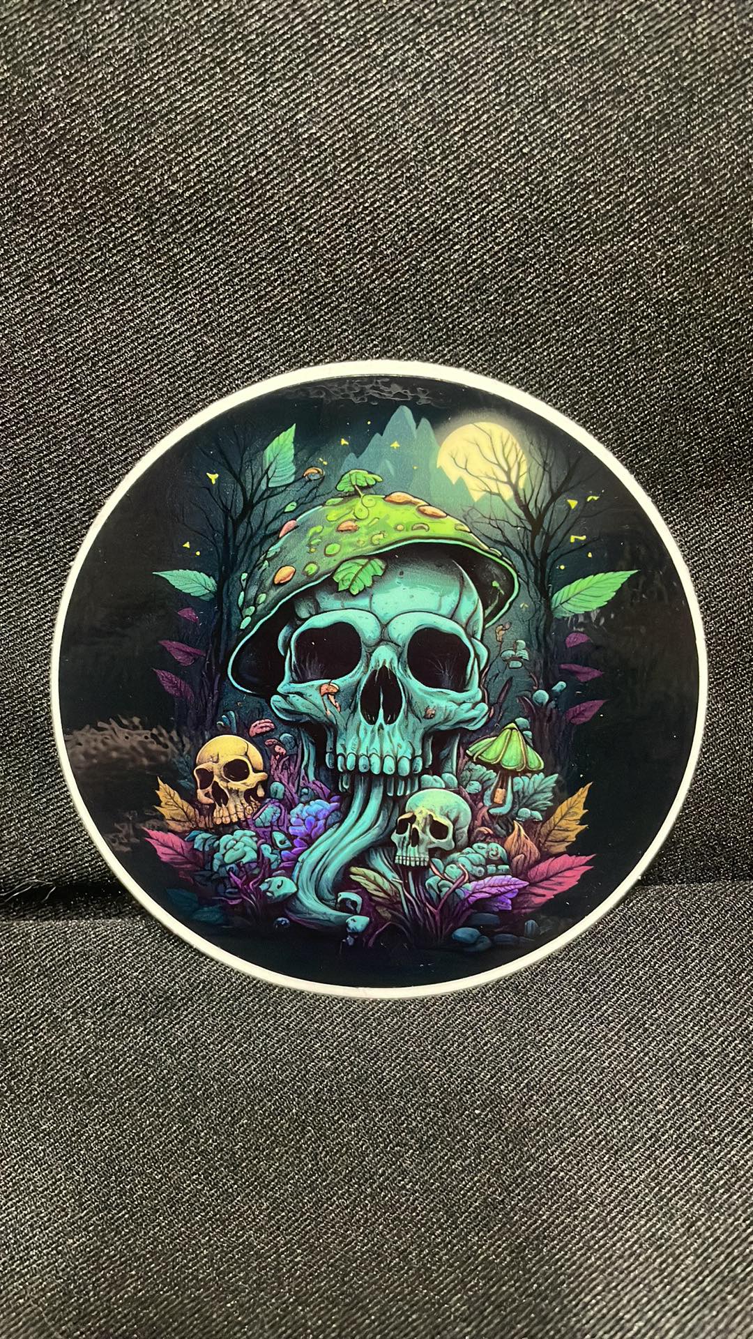 Mush Skull 4" vinyl sticker (original Mushroom Nerds design)